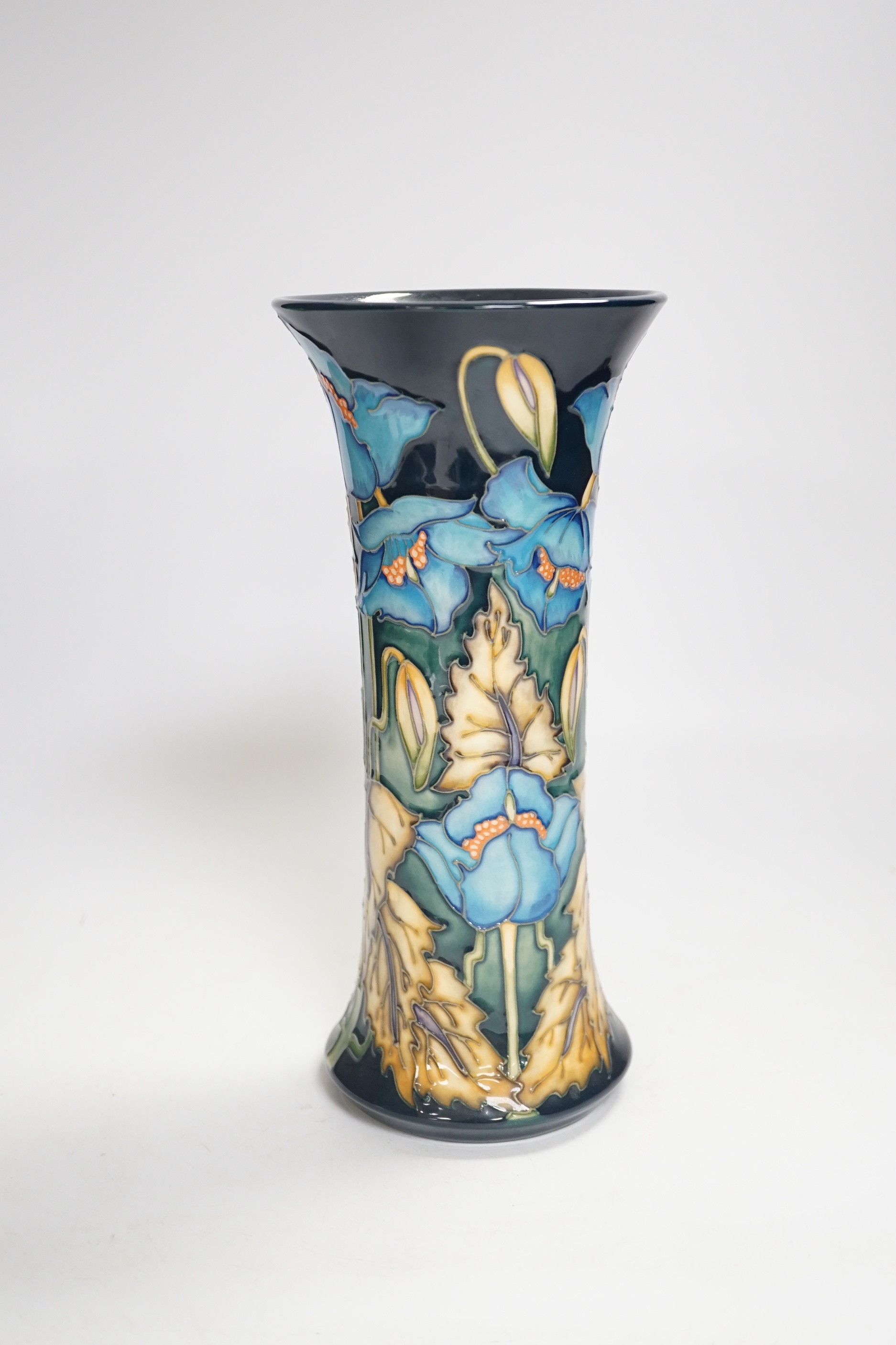 A Moorcroft Blue Rhapsody pattern vase, designed by Philip Gibson, 25cm